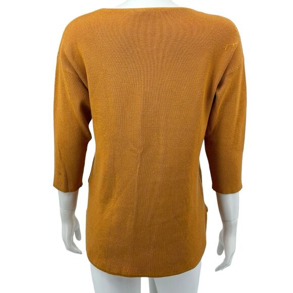 Soft Surroundings Sweater Womens Small Honey Celia Keyhole Knit Cozy Fall Office - Picture 5 of 7